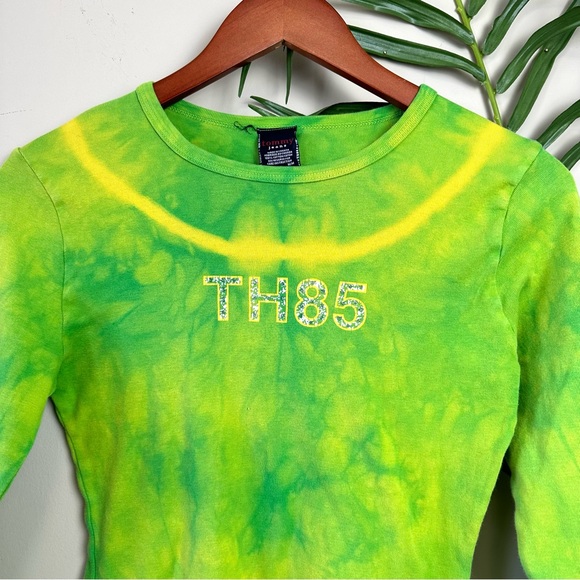 90's Tommy Jeans Neon Tie Dye Long Sleeved Tee - Picture 2 of 7